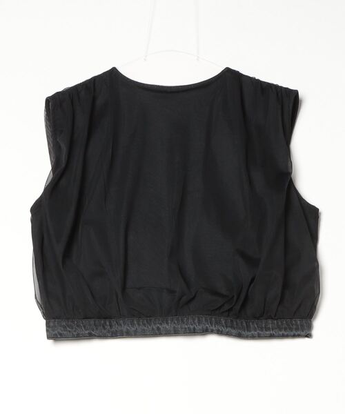 VACANCY（ヴァカンシー）の「チュールドッキングデニムZIPベスト（ベスト・レディース・ブラック/ブルー・FREE）」の4枚目の写真