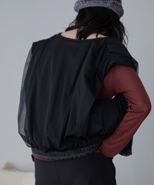 VACANCY（ヴァカンシー）の「チュールドッキングデニムZIPベスト（ベスト・レディース・ブラック/ブルー・FREE）」の22枚目の写真