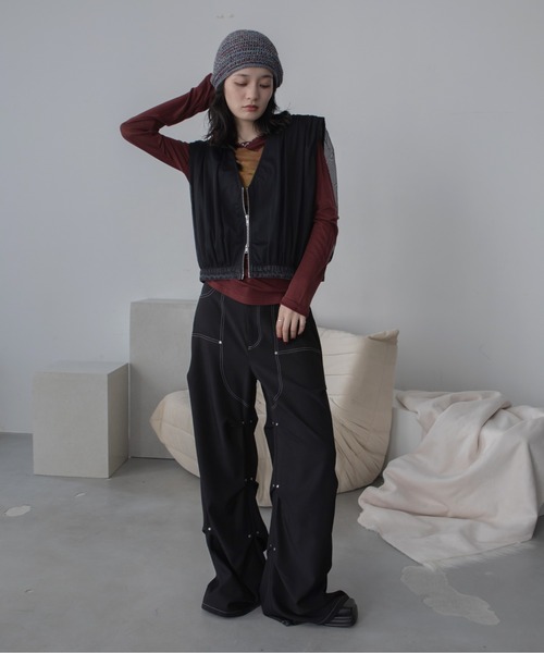 VACANCY（ヴァカンシー）の「チュールドッキングデニムZIPベスト（ベスト・レディース・ブラック/ブルー・FREE）」の21枚目の写真