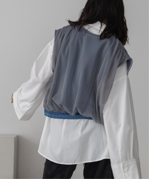 VACANCY（ヴァカンシー）の「チュールドッキングデニムZIPベスト（ベスト・レディース・ブラック/ブルー・FREE）」の11枚目の写真