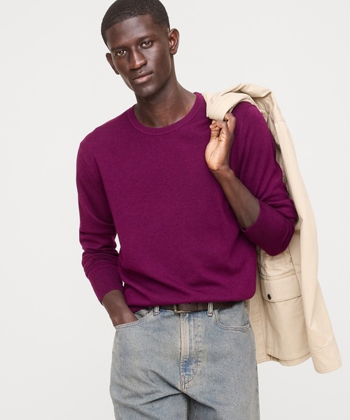 Banana Republic（バナナリパブリック）の「◆メリノクルーネックセーター（ニット/セーター・メンズ・グリーン/ネイビー/グレー/ブルー/ナチュラル/チャコールグレー/ブラック/ブラウン系その他/パープル系その他/バーガンディー/グリーン系その他・XL/M/L/S）」の10枚目の写真