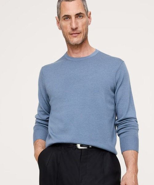 Banana Republic（バナナリパブリック）の「◆メリノクルーネックセーター（ニット/セーター・メンズ・グリーン/ネイビー/グレー/ブルー/ナチュラル/チャコールグレー/ブラック/ブラウン系その他/パープル系その他/バーガンディー/グリーン系その他・XL/M/L/S）」の9枚目の写真