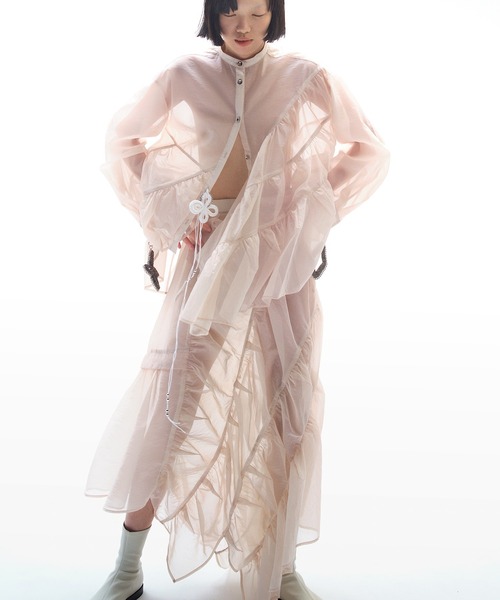 RUMCHE Bundled Tuck Skirt オフホワイト　ラムシェ RUMCHE｜ラムシェのスカート通販 - ZOZOTOWN