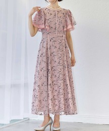 girl（ガール）の「総レース フレアスリーブパーティードレス ハイウエスト ロング 結婚式 ワンピース パーティードレス オケージョンドレス お呼ばれ 二次会 成人式 同窓会 謝恩会（ドレス・レディース）」