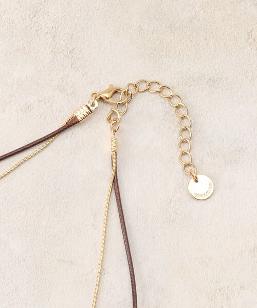 OPAQUE.CLIP（オペークドットクリップ）の「コード×チェーン×フェイクパールネックレス（ネックレス・レディース・ブラウン系その他/ブラック・00）」の6枚目の写真