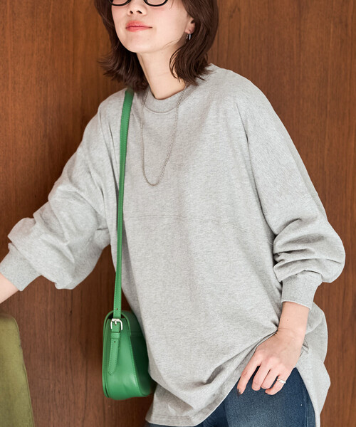 FREAK'S STORE（フリークスストア）の「限定展開　フットボール ロングスリーブ Tシャツ（Tシャツ/カットソー・レディース・ピンク/ブラック/オフホワイト/ブラウン/杢グレー/ブルー・ﾌﾘ-）」の3枚目の写真