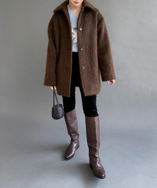 EDIT. FOR LULU（エディットフォールル）の「《追加》シャギーコート（その他アウター・レディース・ベージュ/ブラウン・FREE）」の4枚目の写真