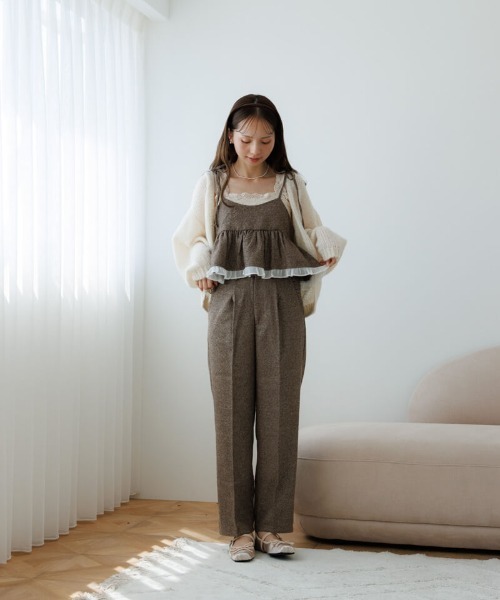 flower（フラワー）の「カームチェックビスチェ（キャミソール・レディース・ブラック/ブラウン・FREE）」の7枚目の写真