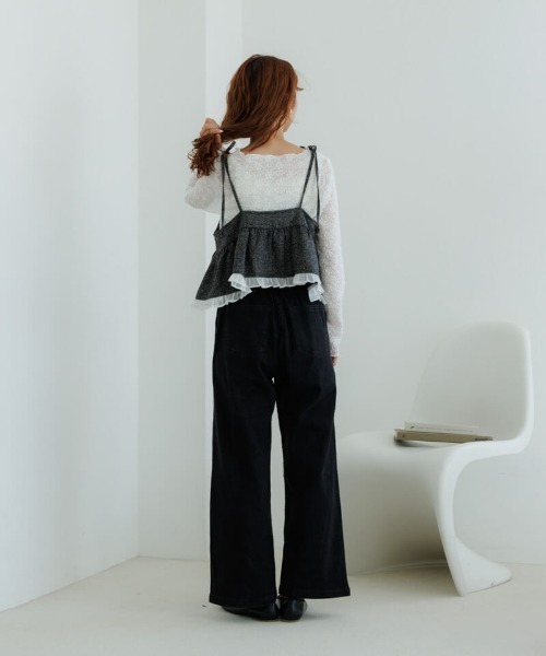 flower（フラワー）の「カームチェックビスチェ（キャミソール・レディース・ブラック/ブラウン・FREE）」の19枚目の写真