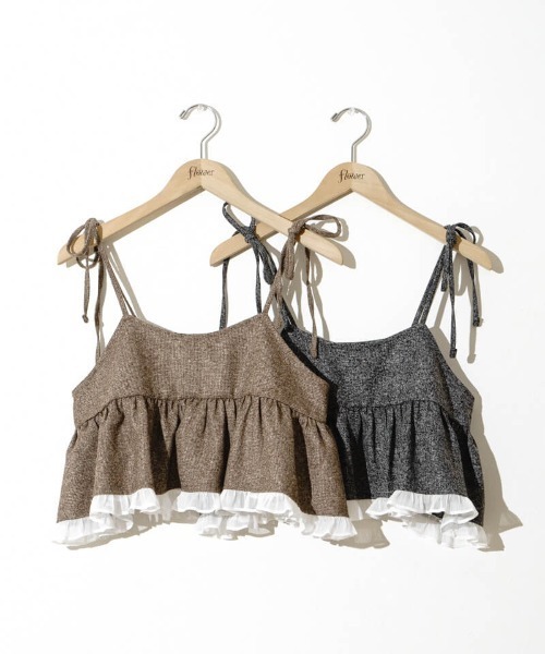 flower（フラワー）の「カームチェックビスチェ（キャミソール・レディース・ブラック/ブラウン・FREE）」の22枚目の写真