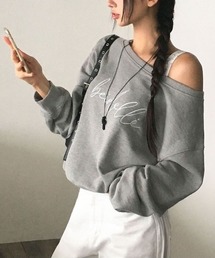 BEIDELLI（ベイデリー）の「[MADE] オフショルダーレタリングスウェット（スウェット）」