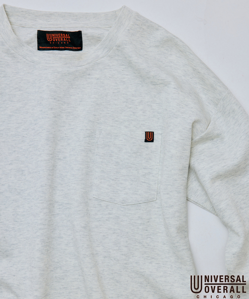 JOURNAL STANDARD relume（ジャーナルスタンダード　レリューム）の「UNIVERSAL OVERALL / ユニバーサル オーバーオール 別注 ポンチ ロンT（Tシャツ/カットソー・メンズ・チャコールグレー/レンガ/ホワイト・MEDIUM/LARGE）」の3枚目の写真