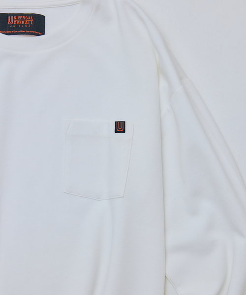 JOURNAL STANDARD relume（ジャーナルスタンダード　レリューム）の「UNIVERSAL OVERALL / ユニバーサル オーバーオール 別注 ポンチ ロンT（Tシャツ/カットソー・メンズ・チャコールグレー/レンガ/ホワイト・MEDIUM/LARGE）」の8枚目の写真