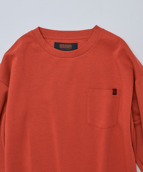 JOURNAL STANDARD relume（ジャーナルスタンダード　レリューム）の「UNIVERSAL OVERALL / ユニバーサル オーバーオール 別注 ポンチ ロンT（Tシャツ/カットソー・メンズ・チャコールグレー/レンガ/ホワイト・MEDIUM/LARGE）」の9枚目の写真