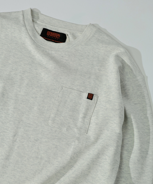 JOURNAL STANDARD relume（ジャーナルスタンダード　レリューム）の「UNIVERSAL OVERALL / ユニバーサル オーバーオール 別注 ポンチ ロンT（Tシャツ/カットソー・メンズ・チャコールグレー/レンガ/ホワイト・MEDIUM/LARGE）」の11枚目の写真