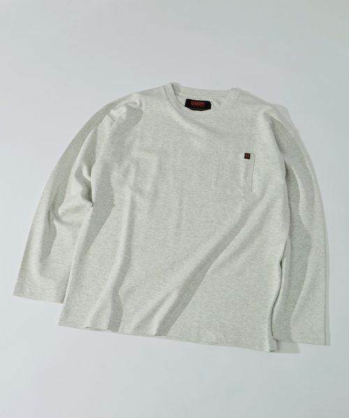 JOURNAL STANDARD relume（ジャーナルスタンダード　レリューム）の「UNIVERSAL OVERALL / ユニバーサル オーバーオール 別注 ポンチ ロンT（Tシャツ/カットソー・メンズ・チャコールグレー/レンガ/ホワイト・MEDIUM/LARGE）」の12枚目の写真