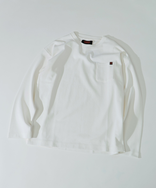 JOURNAL STANDARD relume（ジャーナルスタンダード　レリューム）の「UNIVERSAL OVERALL / ユニバーサル オーバーオール 別注 ポンチ ロンT（Tシャツ/カットソー・メンズ・チャコールグレー/レンガ/ホワイト・MEDIUM/LARGE）」の16枚目の写真