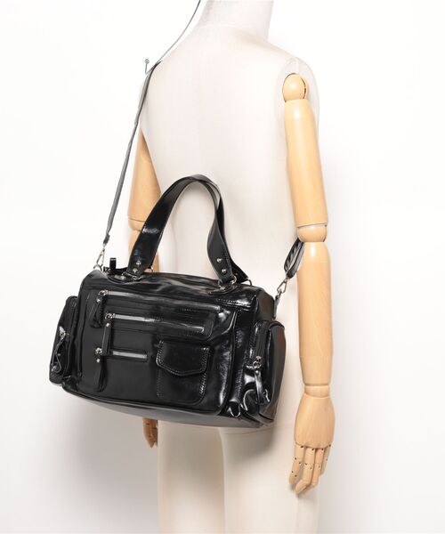 GORGE（ゴージ）の「《大容量×多収納◎》ショルダー＆ハンド 2WAY 多ポケット トートバッグ（ハンドバッグ・レディース・ブラウン/キャメル/ブラック・F）」の19枚目の写真