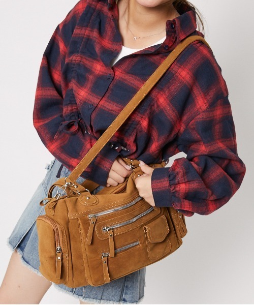 GORGE（ゴージ）の「《大容量×多収納◎》ショルダー＆ハンド 2WAY 多ポケット トートバッグ（ハンドバッグ・レディース・ブラウン/キャメル/ブラック・F）」の11枚目の写真