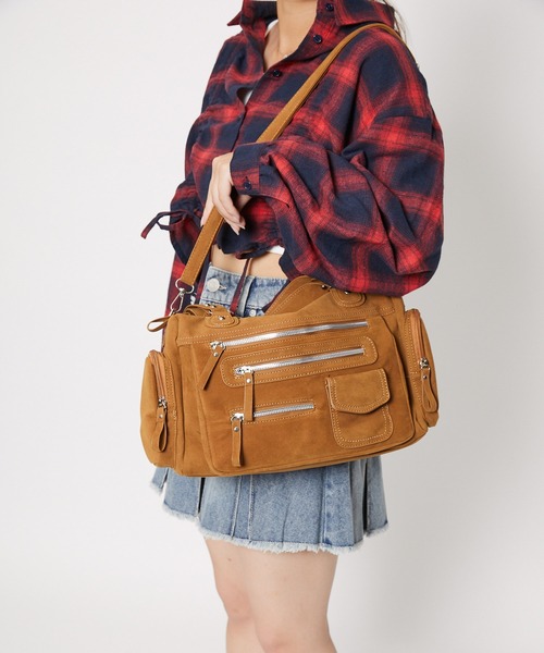 GORGE（ゴージ）の「《大容量×多収納◎》ショルダー＆ハンド 2WAY 多ポケット トートバッグ（ハンドバッグ・レディース・ブラウン/キャメル/ブラック・F）」の12枚目の写真