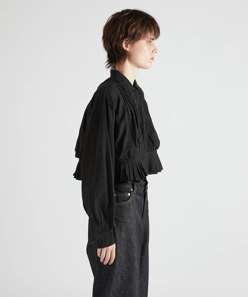 crinkle crinkle crinkle（クリンクルクリンクルクリンクル）の「【crinkle crinkle crinkle】cord embroidery blouse/コード刺繍ブラウス（Tシャツ/カットソー・レディース・ブラック・FREE）」の7枚目の写真