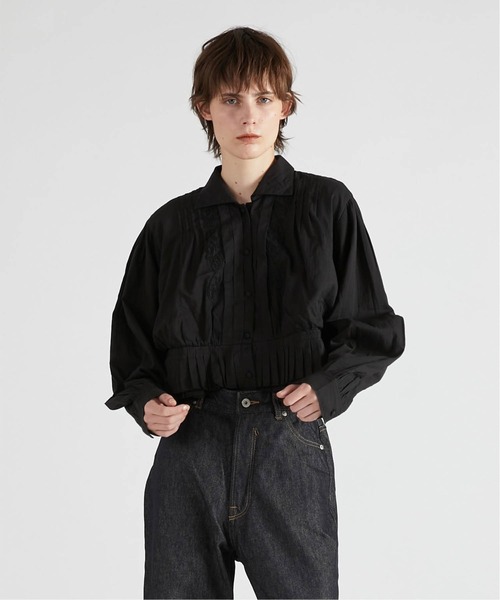 crinkle crinkle crinkle（クリンクルクリンクルクリンクル）の「【crinkle crinkle crinkle】cord embroidery blouse/コード刺繍ブラウス（Tシャツ/カットソー・レディース・ブラック・FREE）」の2枚目の写真
