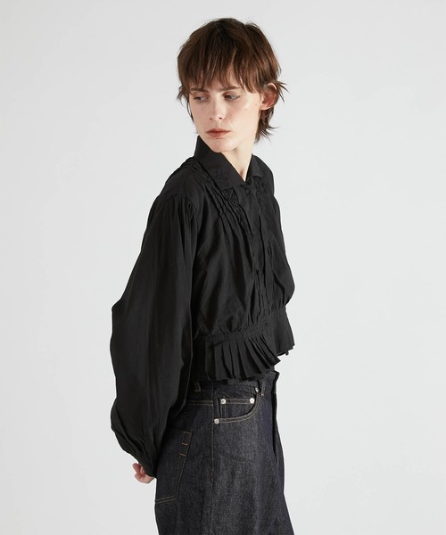 crinkle crinkle crinkle（クリンクルクリンクルクリンクル）の「【crinkle crinkle crinkle】cord embroidery blouse/コード刺繍ブラウス（Tシャツ/カットソー・レディース・ブラック・FREE）」の8枚目の写真