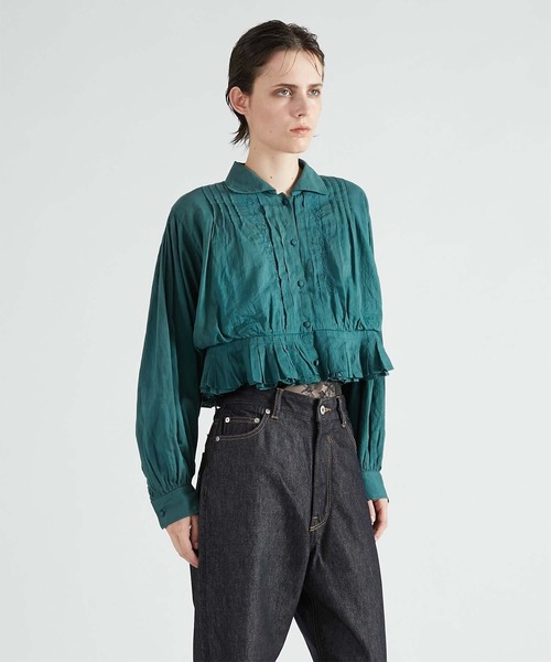crinkle crinkle crinkle（クリンクルクリンクルクリンクル）の「【crinkle crinkle crinkle】cord embroidery blouse/コード刺繍ブラウス（Tシャツ/カットソー・レディース・ブラック・FREE）」の19枚目の写真