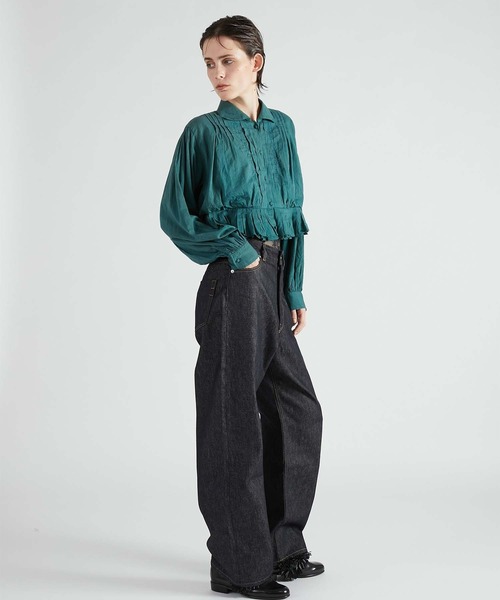 crinkle crinkle crinkle（クリンクルクリンクルクリンクル）の「【crinkle crinkle crinkle】cord embroidery blouse/コード刺繍ブラウス（Tシャツ/カットソー・レディース・ブラック・FREE）」の14枚目の写真