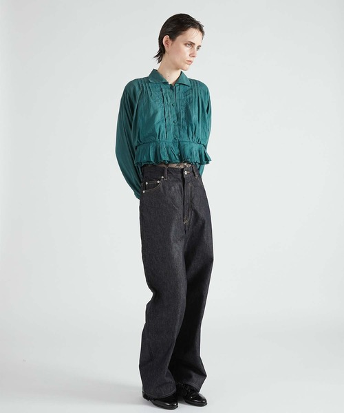 crinkle crinkle crinkle（クリンクルクリンクルクリンクル）の「【crinkle crinkle crinkle】cord embroidery blouse/コード刺繍ブラウス（Tシャツ/カットソー・レディース・ブラック・FREE）」の17枚目の写真