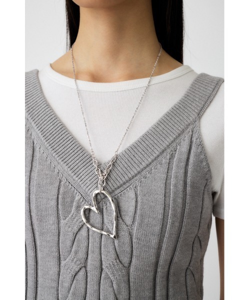 MOUSSY（マウジー）の「HEART ネックレス（ネックレス・レディース・ゴールド/シルバー・FREE）」の6枚目の写真