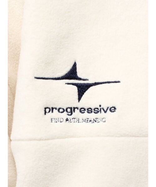 EMODA(エモダ)の「ラインオーバーフリースブルゾン(ブルゾン・レディース・アイボリー/グレー/ブラウン・FREE)」の6枚目の写真