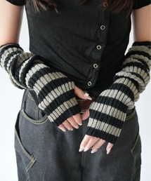 IMARI(イマリ)の【 IMARI / イマリ 】 ボーダー ニット アームカバー #(アームカバー)