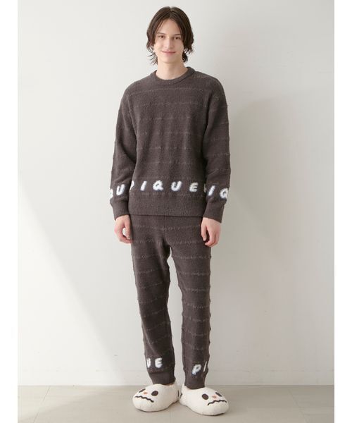 ジェラピケ☆モコモコルームウェア☆ダークグレー gelato pique（ジェラートピケ）の「【HOMME】ベビモコピケロゴ