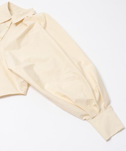 KBF(ケイビーエフ)の「ボリュームスリーブクロップドシャツ(シャツ/ブラウス・レディース・グリーン系その他/ブラウン系その他/ライトベージュ・ONE)」の12枚目の写真
