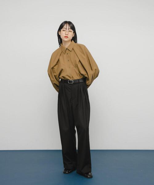 KBF(ケイビーエフ)の「ボリュームスリーブクロップドシャツ(シャツ/ブラウス・レディース・グリーン系その他/ブラウン系その他/ライトベージュ・ONE)」の17枚目の写真