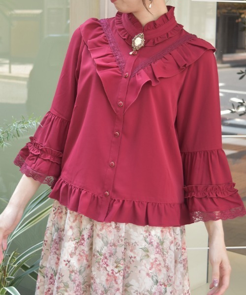 姫袖風フレア袖ブラウス（シャツ/ブラウス）｜axes femme（アクシーズ