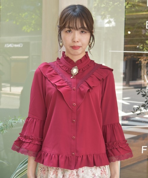 姫袖風フレア袖ブラウス（シャツ/ブラウス）｜axes femme（アクシーズ