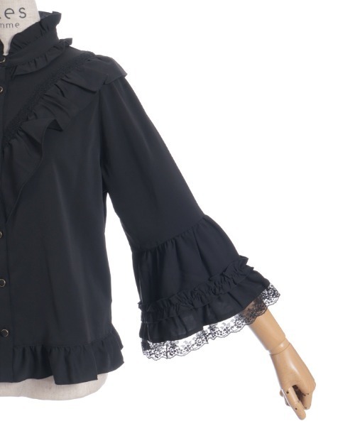 axes femme(アクシーズファム)の「姫袖風フレア袖ブラウス(シャツ/ブラウス・レディース・ワイン/ブラック/ホワイト・FREE)」の16枚目の写真