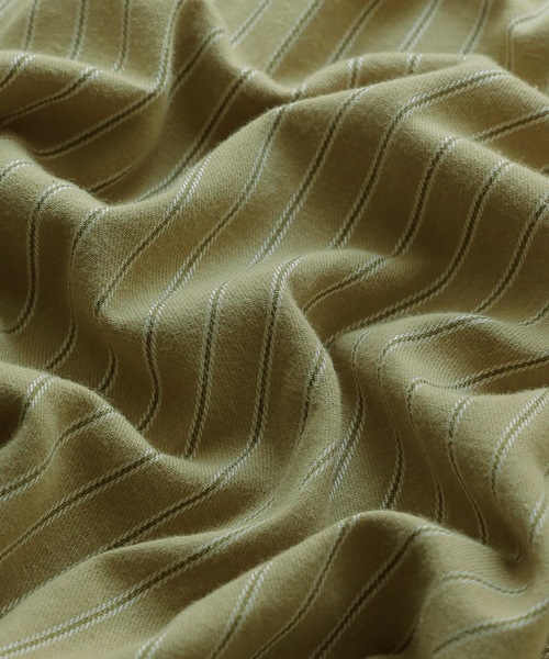 etoll.(エトル)の「ストライプコットンオーバーシャツ(シャツ/ブラウス・レディース・ブラック/ベージュ/カーキ・M)」の19枚目の写真