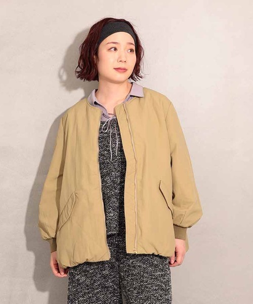 セール】【L～5L 大きいサイズ】ナイロンバックギャザーライト中綿