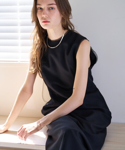 qualite（カリテ）の「【品よく決まる一着】TWツイルワンピース/秋服/冬服/オケージョン（ワンピース・レディース・ブラック・36/38）」の15枚目の写真
