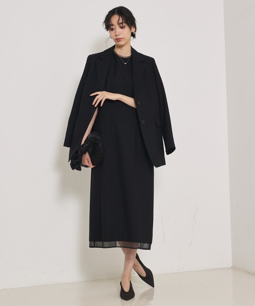 qualite（カリテ）の「【品よく決まる一着】TWツイルワンピース/秋服/冬服/オケージョン（ワンピース・レディース・ブラック・36/38）」の9枚目の写真