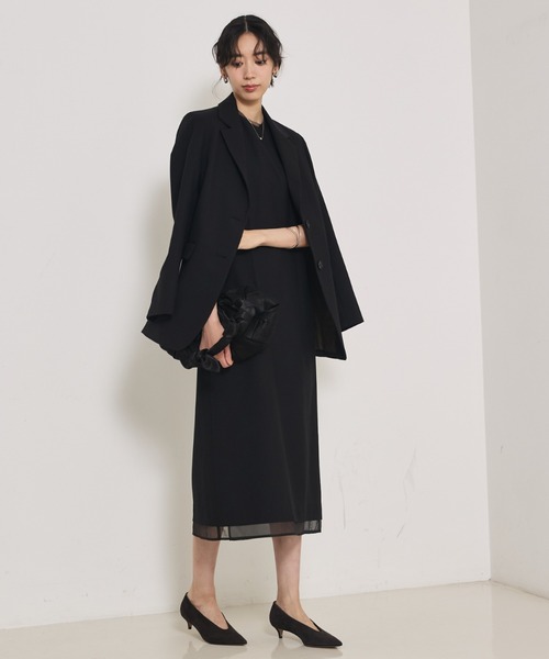 qualite（カリテ）の「【品よく決まる一着】TWツイルワンピース/秋服/冬服/オケージョン（ワンピース・レディース・ブラック・36/38）」の8枚目の写真