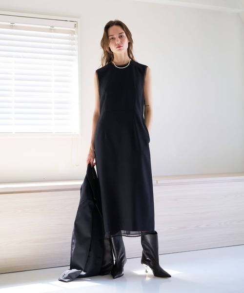 qualite（カリテ）の「【品よく決まる一着】TWツイルワンピース/秋服/冬服/オケージョン（ワンピース・レディース・ブラック・36/38）」の12枚目の写真