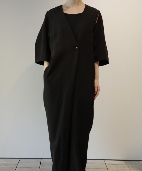 MANOF（マノフ）の「MANOF SLIT HALF SLEEVE ALL IN ONE（サロペット