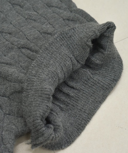 DAY CLOSET(デイ クローゼット)の「【セットアップ】長袖ケーブル編みスキッパーニットトップス+リブショートパンツ 上下2点セット レディース(ニット/セーター・レディース・ホワイト/グレー/ブラック・FREE)」の22枚目の写真