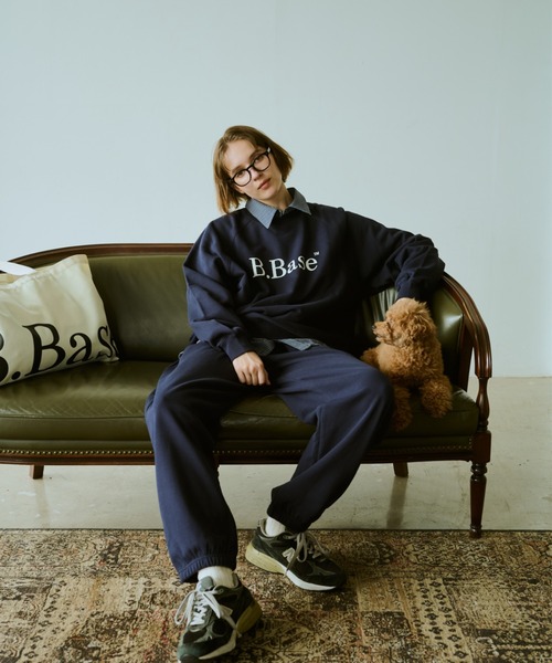BROKEN BASE(ブロークンベース)の「B.Base Logo Sweatpants / B.Baseロゴスウェットパンツ(スウェットパンツ・メンズ・ネイビー/ブラック/グレー/ホワイト・SMALL/MEDIUM/LARGE)」の22枚目の写真