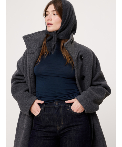Banana Republic(バナナリパブリック)の「リュクス ウールブレンド タートルネックTシャツ(Tシャツ/カットソー・レディース・チャコールグレー/オレンジ/ブラウン/ブラック/アイボリー/ネイビー・M/S/XS/L)」の22枚目の写真