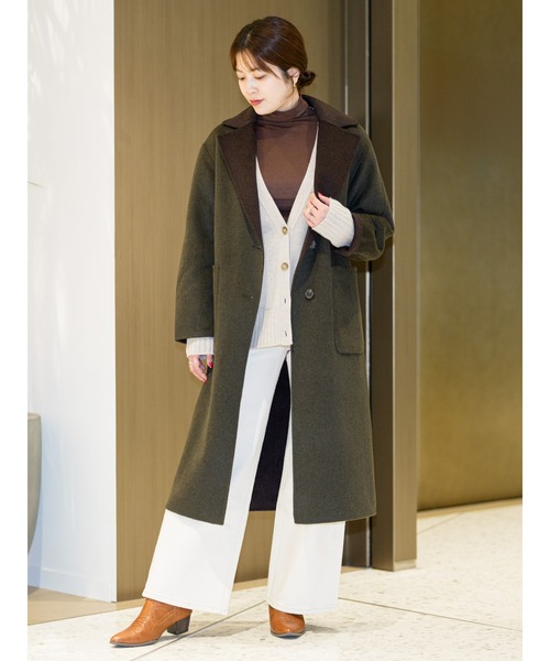 Banana Republic(バナナリパブリック)の「リュクス ウールブレンド タートルネックTシャツ(Tシャツ/カットソー・レディース・チャコールグレー/オレンジ/ブラウン/ブラック/アイボリー/ネイビー・M/S/XS/L)」の17枚目の写真